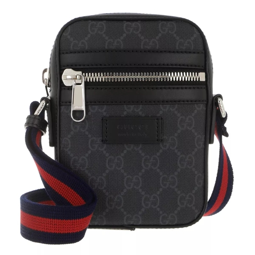 Gucci Men GG Supreme Messenger Bag Black Crossbody Bag