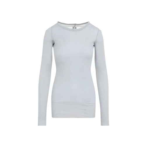 Rick Owens Langärmelige Oberteile Rib Ls T-Shirt Blue