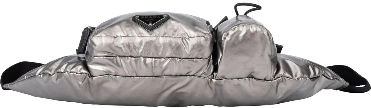 Thumbnail - Prada Crossbody Bags - Prada Silver Line Triangle Crossbody Bumbag - Gr. unisize - in Silber - für Damen