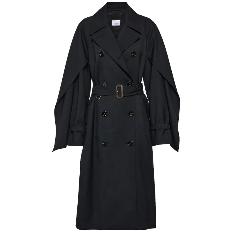Burberry  Burberry Blend Wool Trench Coat schwarz