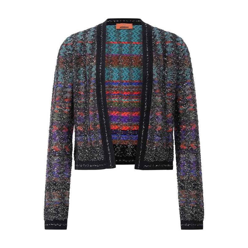 Missoni Strickjacke Cardigan mit Pailletten Multicolor