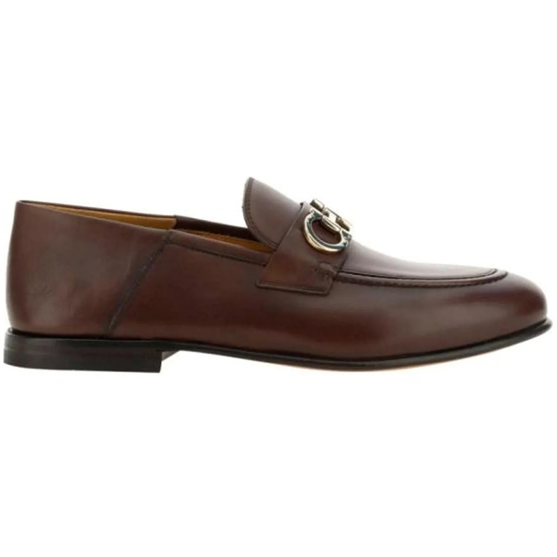 Salvatore Ferragamo T-Shirt Salvatore Ferragamo Gin Leather Loafers braun