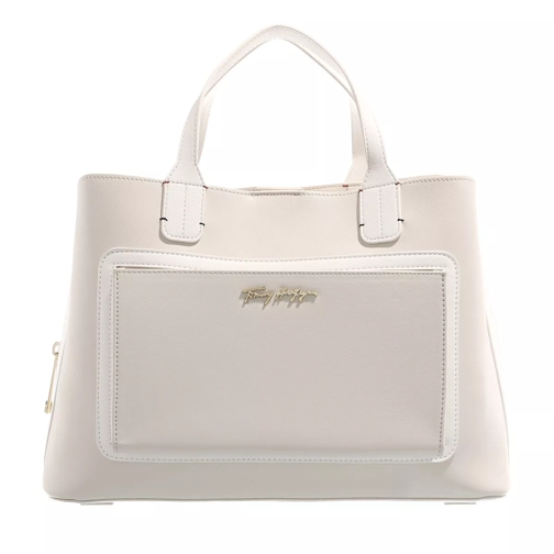 Tommy Hilfiger Iconic Tommy Satchel Feather White Schooltas