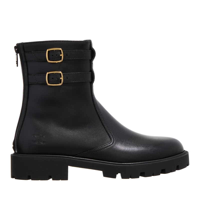 Celine Stiefeletten Double Buckle Boots Black
