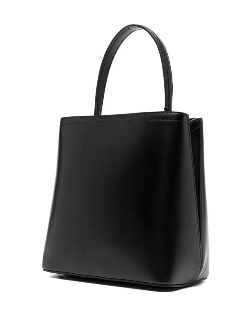 Twin-Set Hobo bags Structured Black Shoulder Bag With Gold-Tone Hardw in zwart