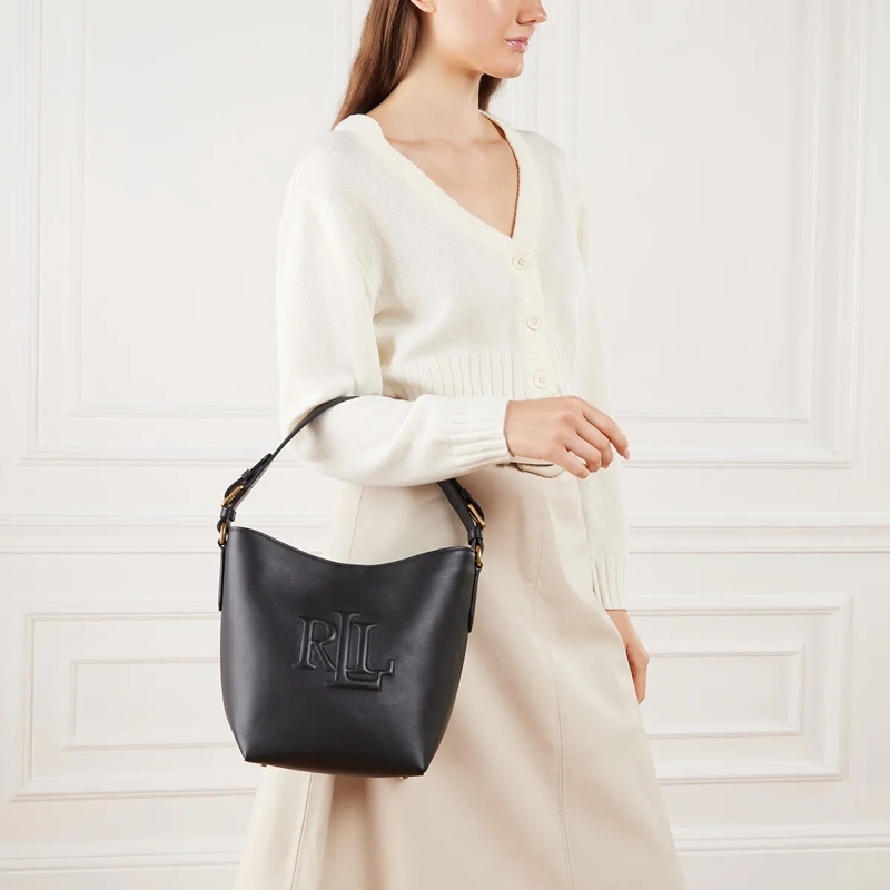 Lauren Ralph Lauren Bucket Bag Witley Md Bk-Bucket Bag-Medium Black(Image 3)