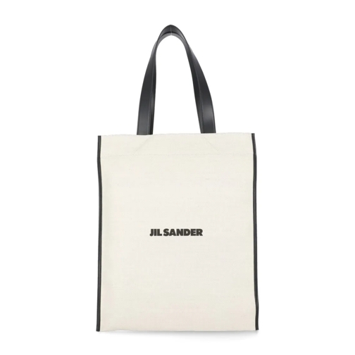 Jil Sander Tote Border Book Tote Bag White