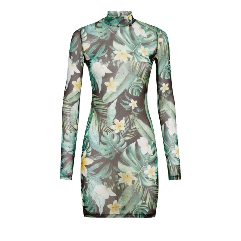 Philipp Plein Minikleid Minikleid Hawaii grün