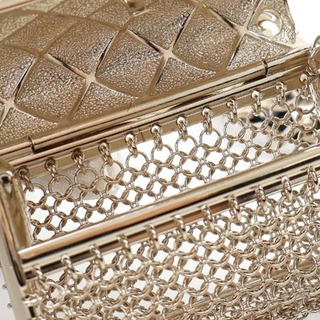 Thumbnail - Chanel Halskette - Gold Plated Lambskin Micro Flap Bag Pendant Neckla - Gr. unisize - in Gold - für Damen