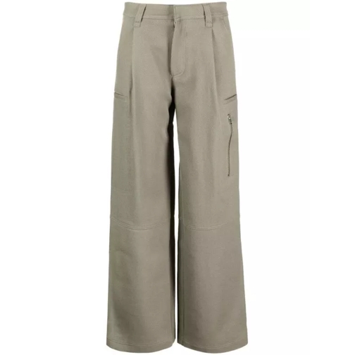 AMI Paris  Wide-Leg Flared Trousers Grey