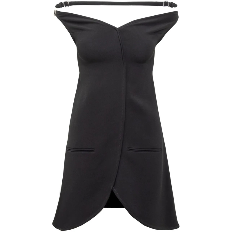 Courrèges Mini-robe Mini Abito Ellipse schwarz