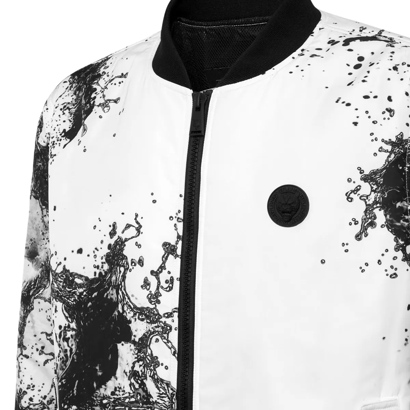 Plein Sport Daunenjacke Bomber Splash weiss(Image 3)