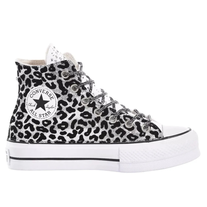 Converse Low-Top-Sneaker Platform Silver, Black Multicolor