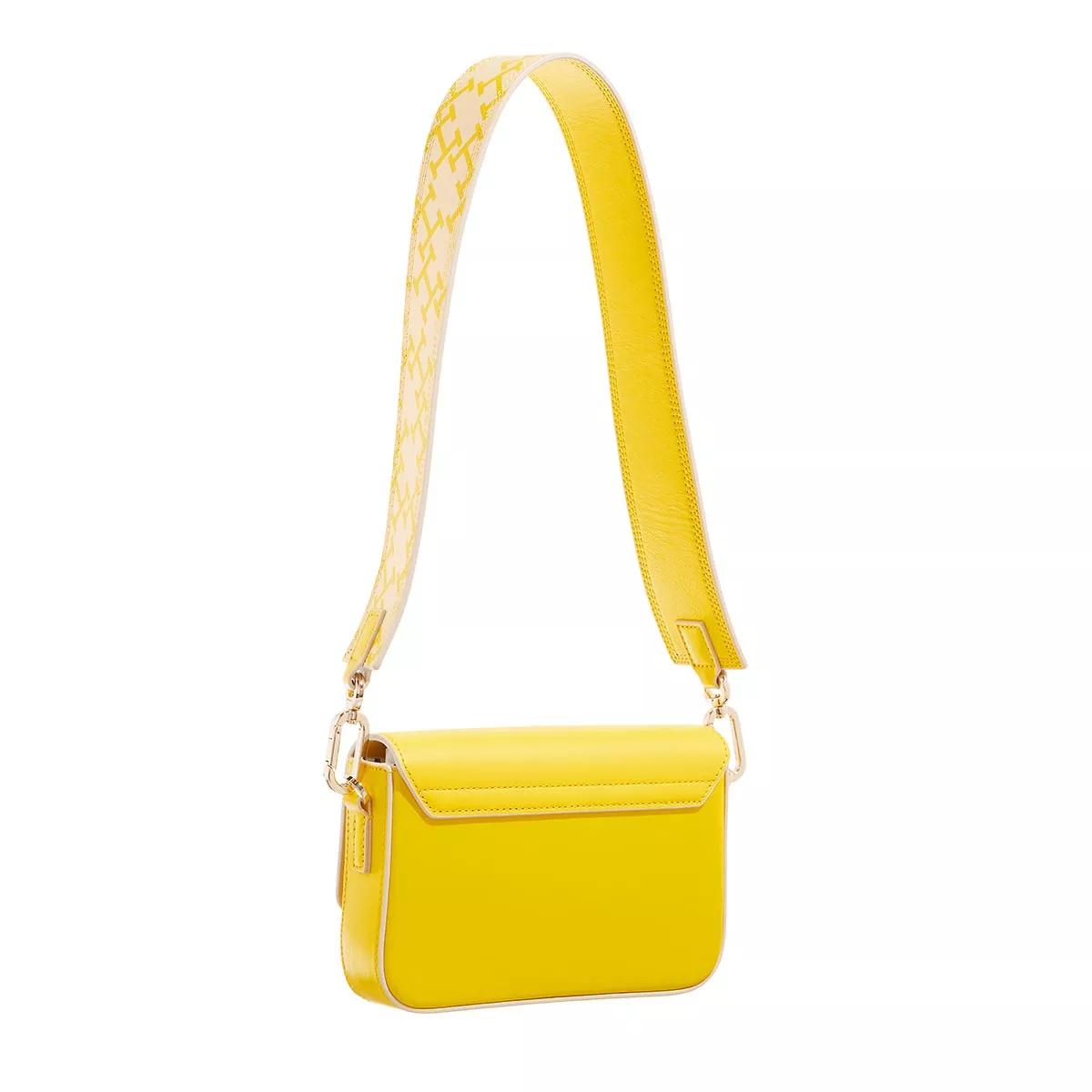 Tommy Hilfiger Crossbody bags Turnlock Leather Journee Tl Mono in geel