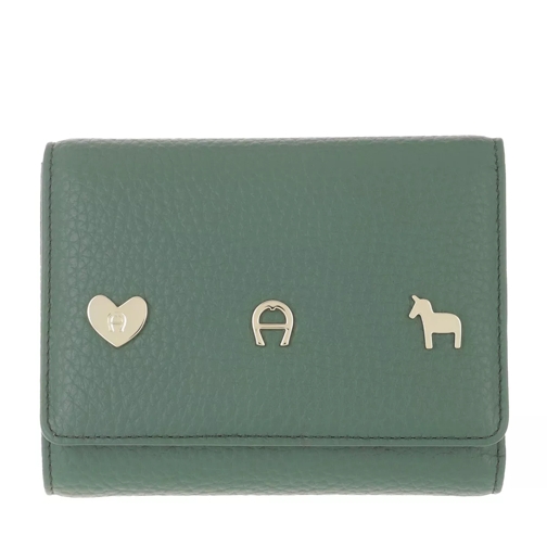 AIGNER Fashion Wallet Dusty Green Tri-Fold Portemonnee