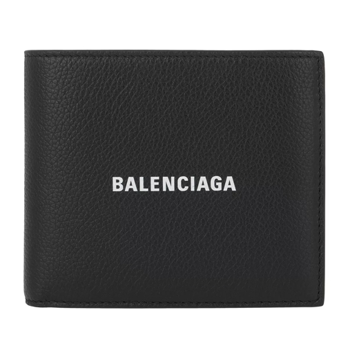 Balenciaga Cash Square Fold Wallet Leather Black/White Bi-Fold Portemonnaie