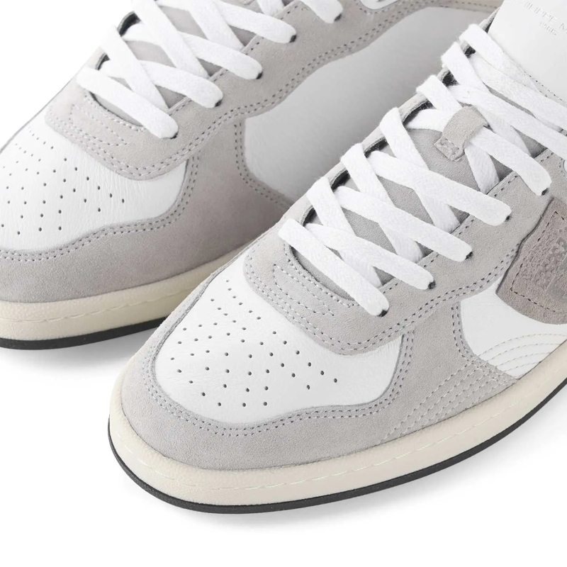 Philippe Model Schnürschuhe Low-Top Leather Sneakers With Suede Accents Grey(Image 13)