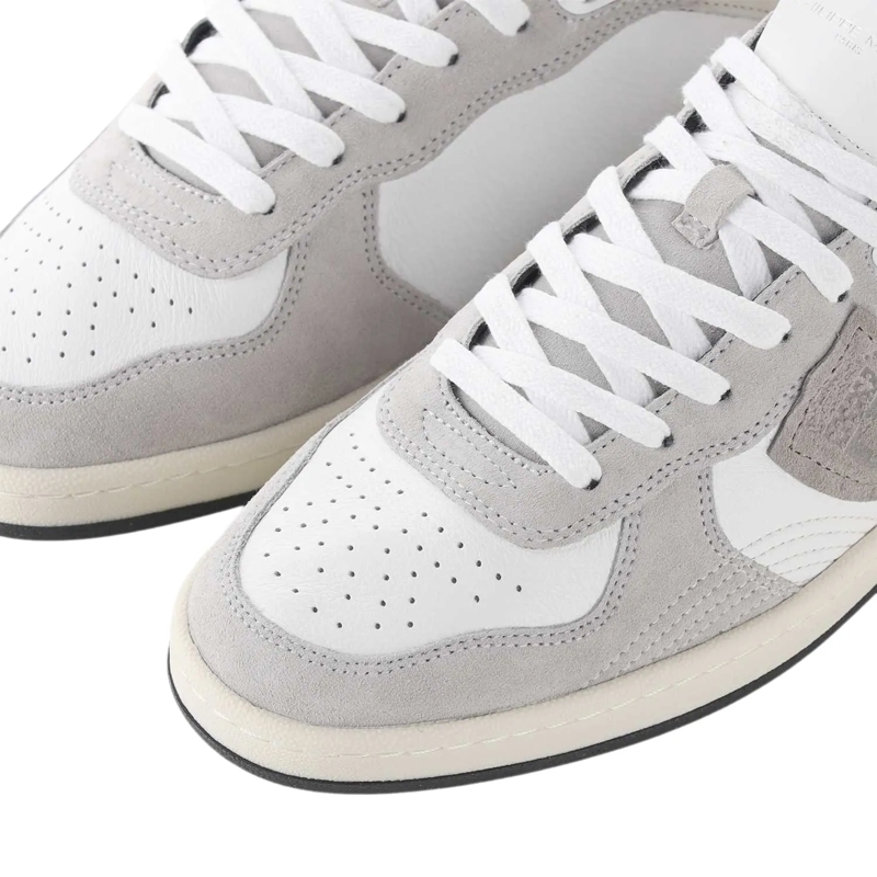 Philippe Model Schnürschuhe Low-Top Leather Sneakers With Suede Accents Grey(Image 8)