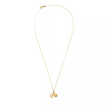 Short chain with pendant in gold top