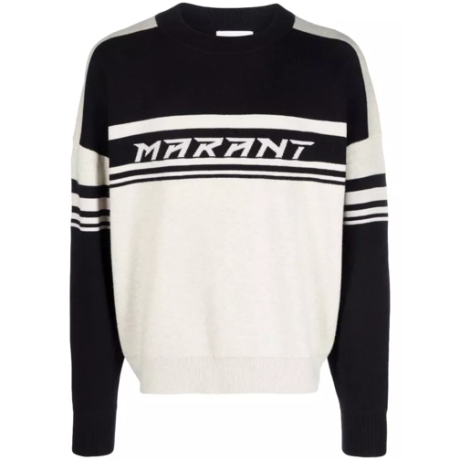 Isabel Marant Black/White Colby Sweatshirt White 