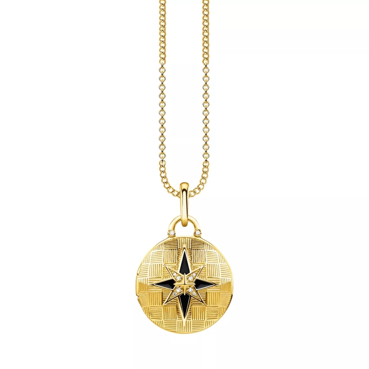 Black Sabo Gold Mittellange Yellow Thomas | Necklace and Halskette
