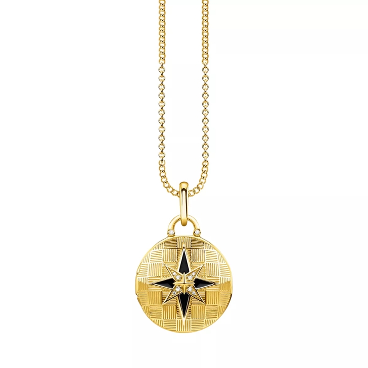 Thomas Sabo Necklace Yellow Gold and | Black Mittellange Halskette