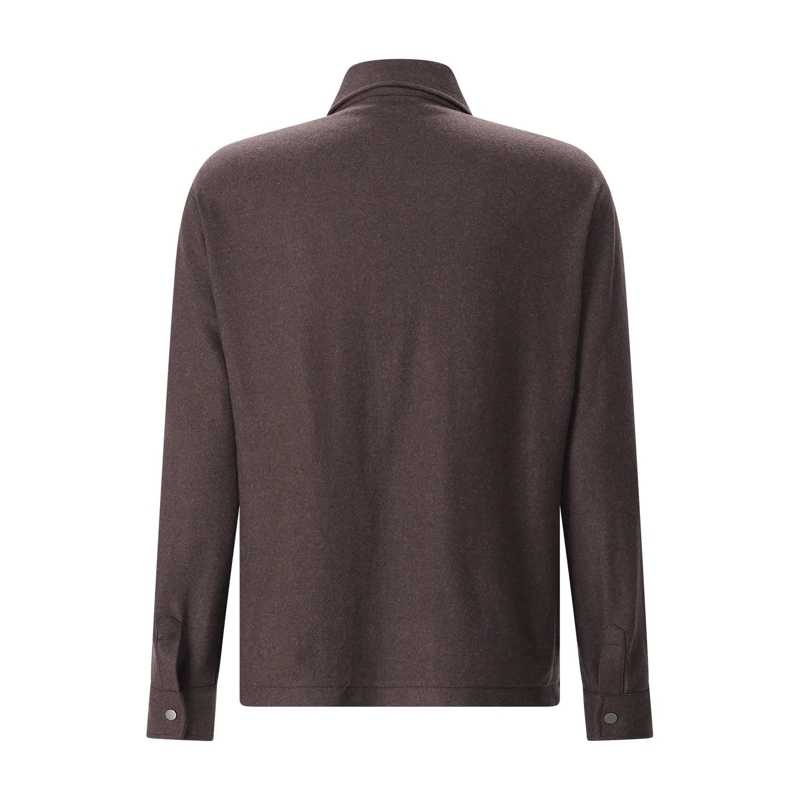 Maurizio Baldassari Hemdjacke Overshirt aus Kaschmir-Mix braun(Image 3)