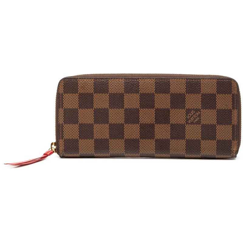 Louis Vuitton Geldbörse Damier Ebene Clemence Zippy Wallet braun