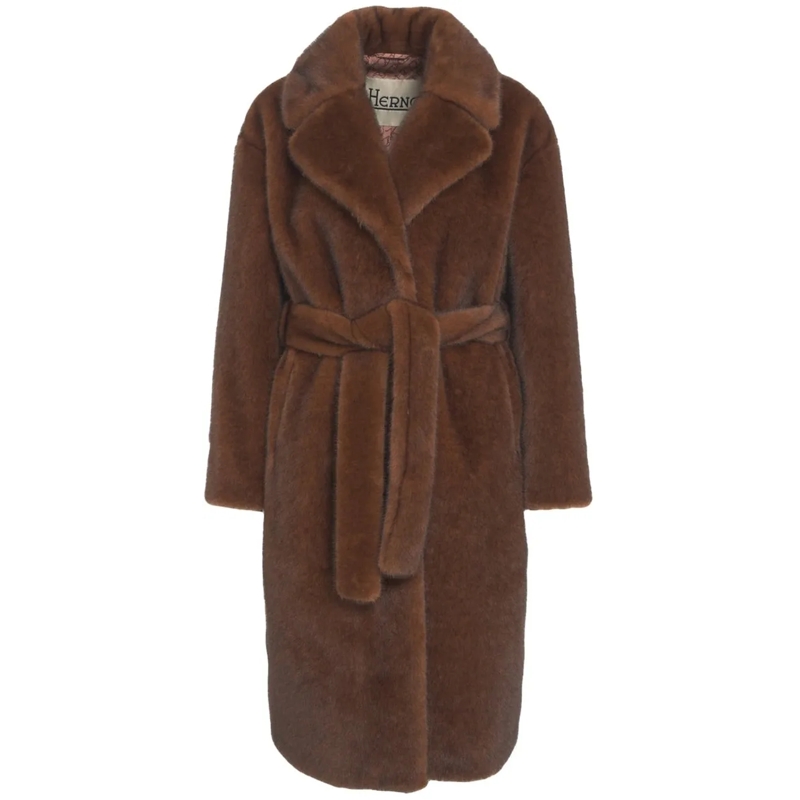 Herno Veste de transition Coat made of faux fur braun