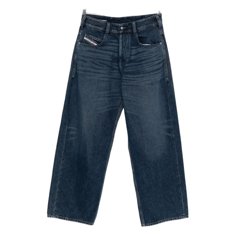 Diesel Jeans Wide-Leg Denim Jeans Black
