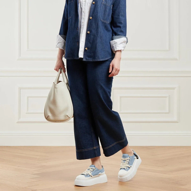 INUIKII Plateau-Sneaker MATILDA CANVAS LOW Blue(Image 2)