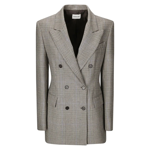 P.A.R.O.S.H. Blazer Houndstooth Double-Breasted Jacket Grey