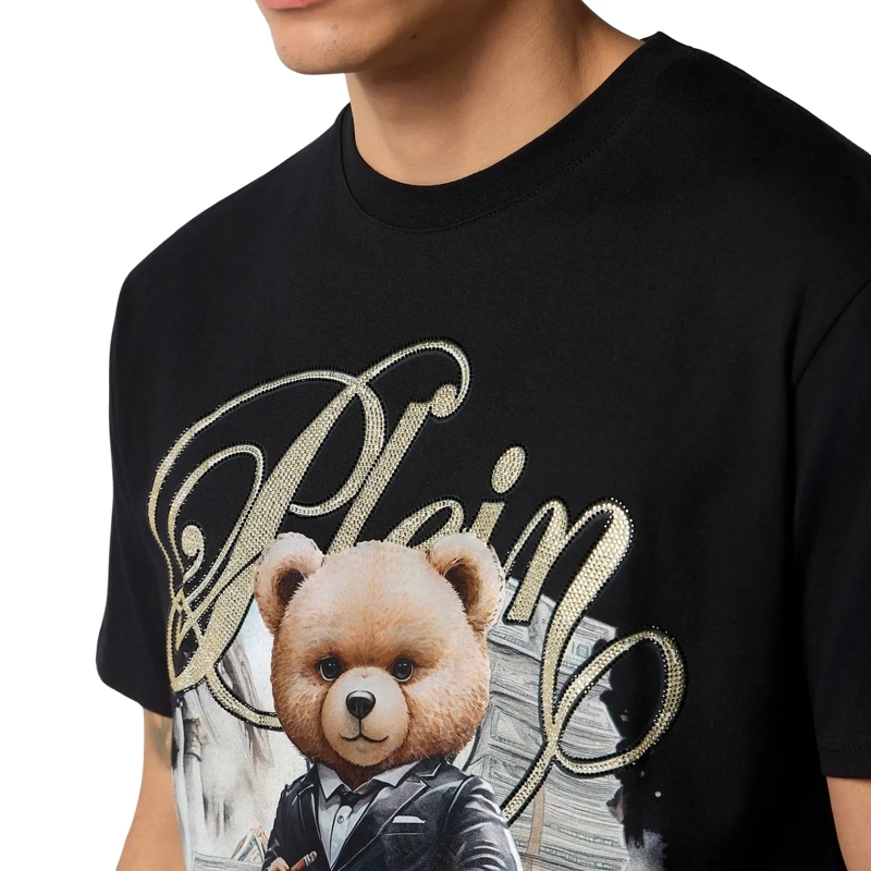 Philipp Plein T-Shirt Round Neck T-Shirt Teddy Money schwarz(Image 5)