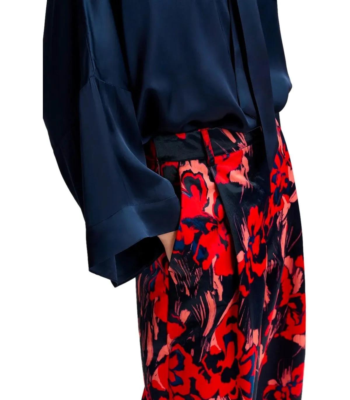 Essentiel Antwerp - ESSENTIEL ANTWERP GAZPACHO BLAU UND ROT WIDE LEG H - Größe M - blau