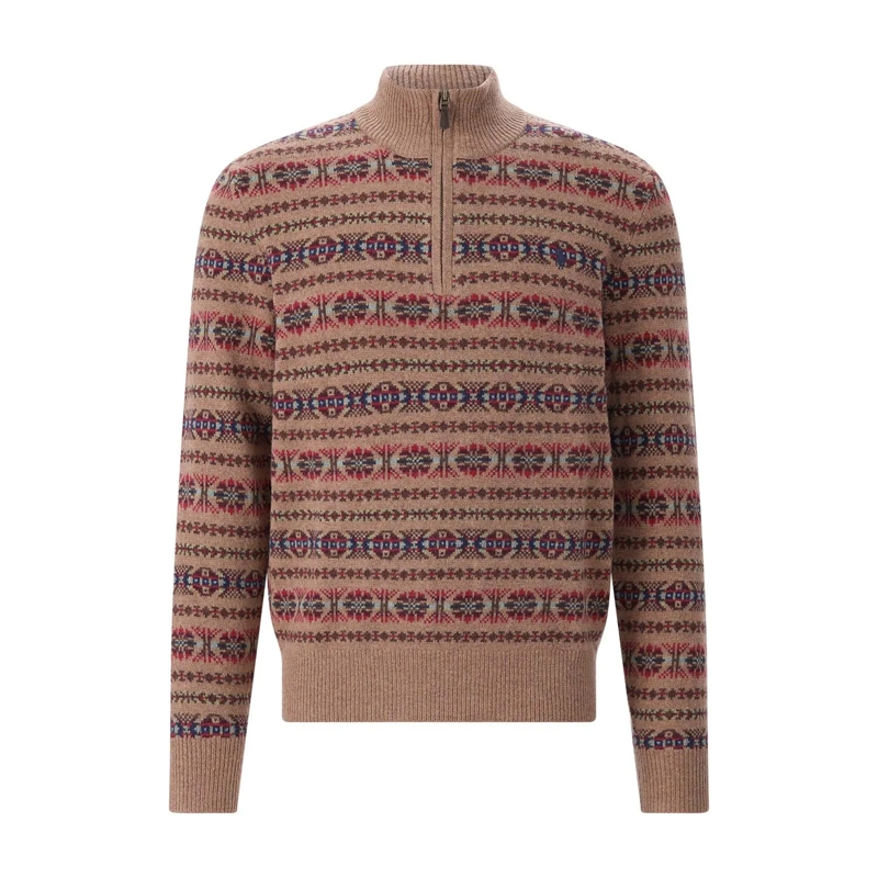 Polo Ralph Lauren Pull Troyer mit Muster braun
