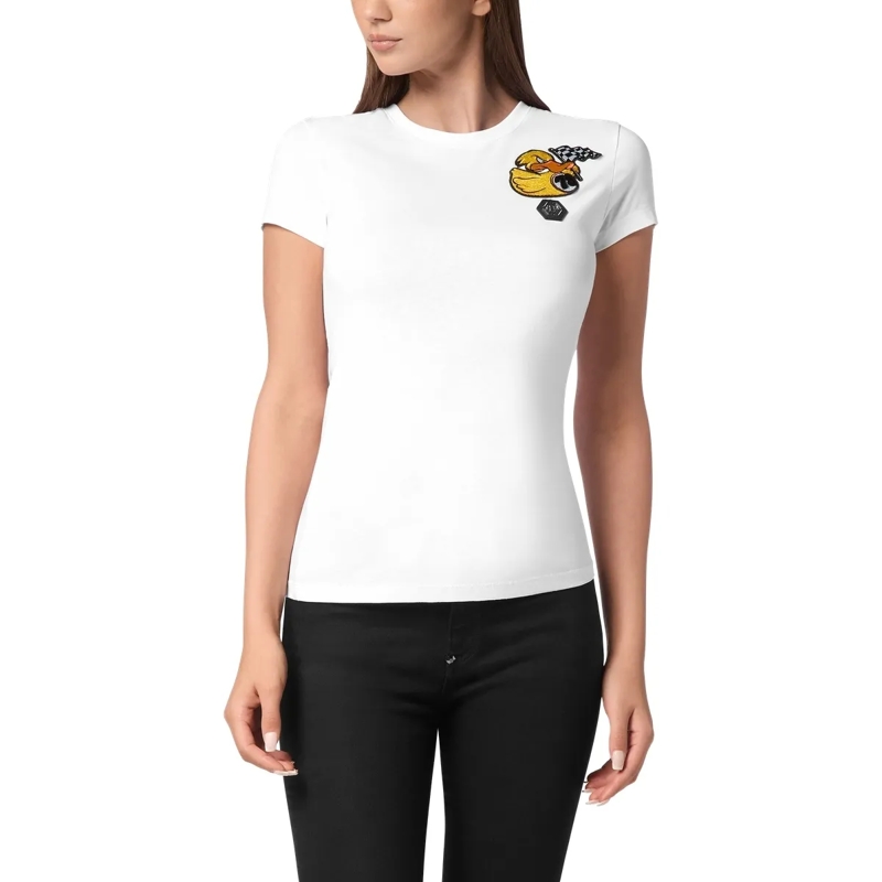 Philipp Plein T-Shirt T-Shirt Slim Fit Duck weiss(Image 3)