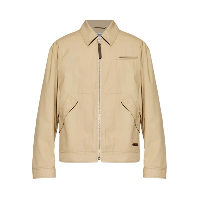 Moschino  Beige Jacket With Dual Pockets Neutrals