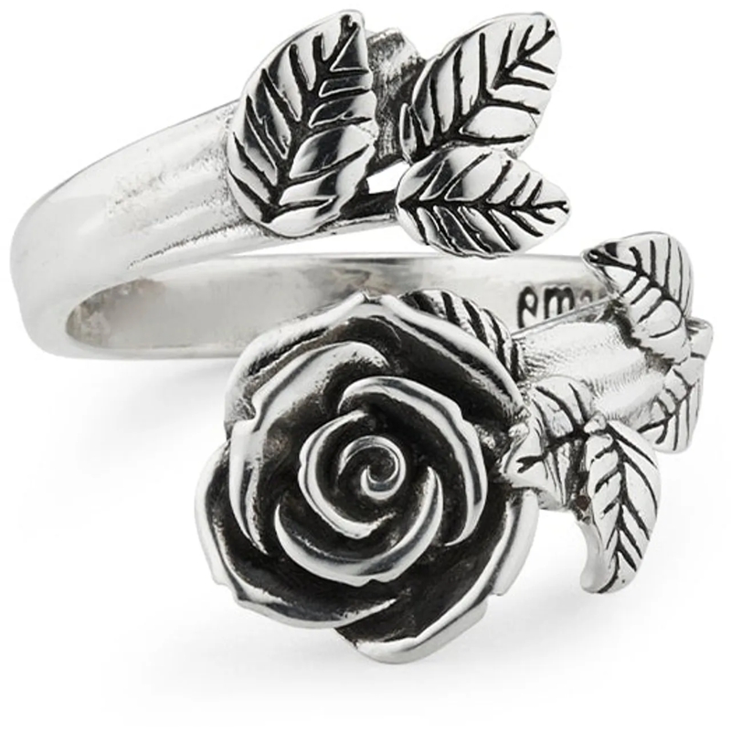 Emanuele Bicocchi  SPIRAL BLOOMING ROSE RING SILVER silber
