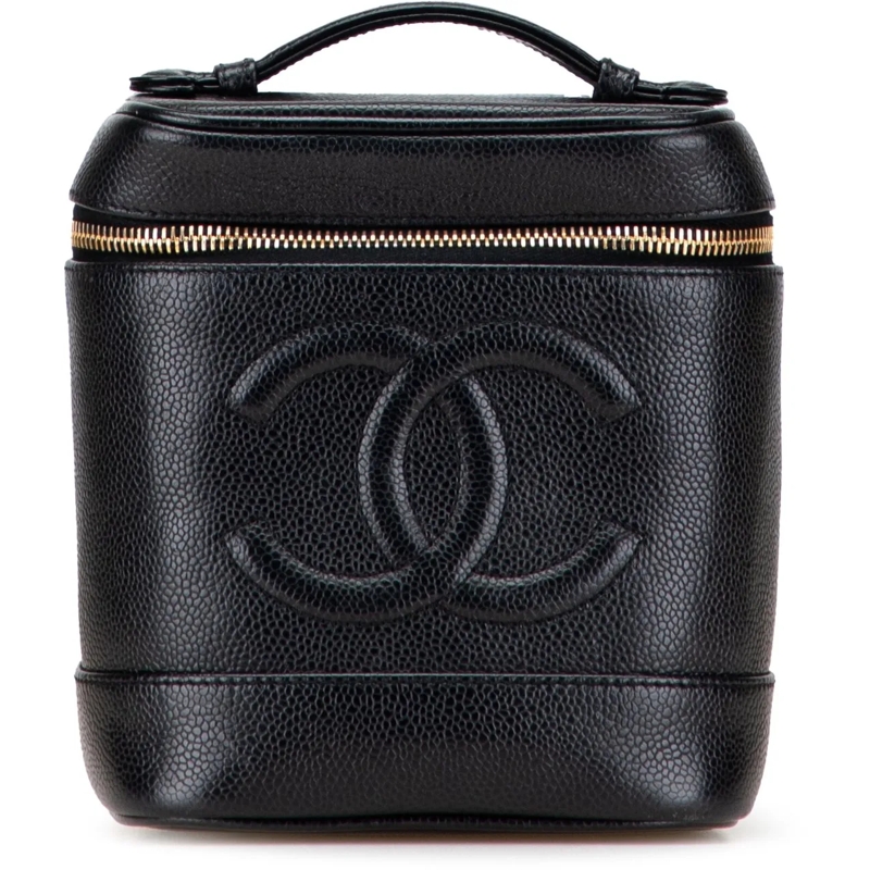 Chanel Nécessaire CC Caviar Vanity Bag schwarz