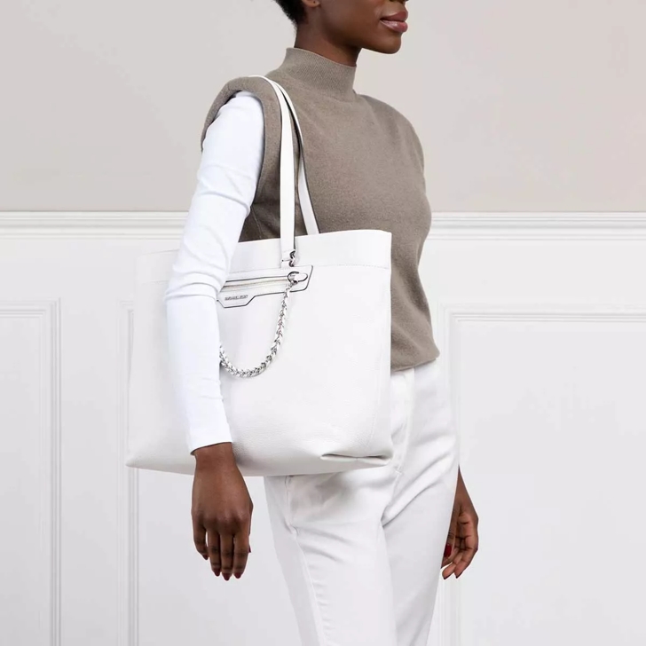 Michael Kors Slater Large Top Zip Tote Optic White Fourre tout