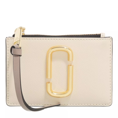 Marc Jacobs The Snapshot Top Zip Wallet Leather White Multi Porte-cartes