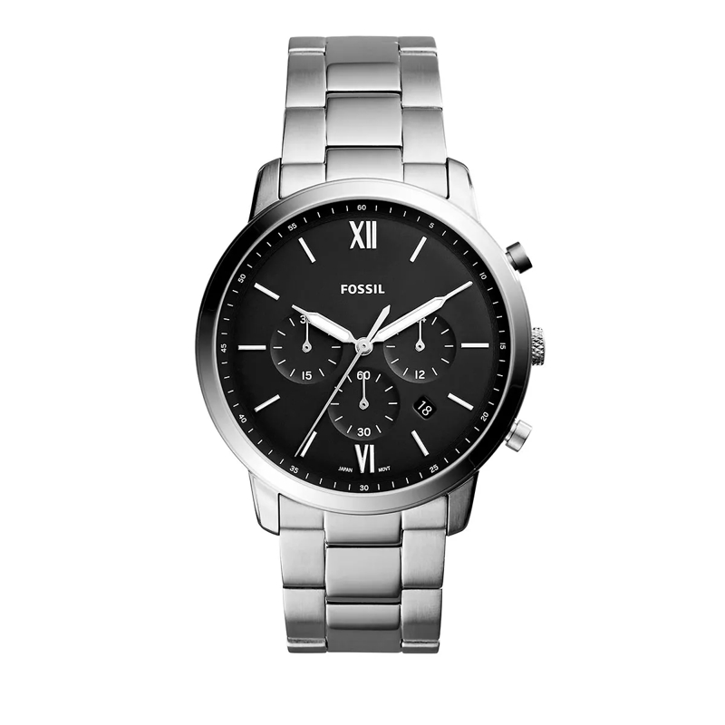 Fossil Chronograph Neutra Chronograph Stainless Steel Watch Silver