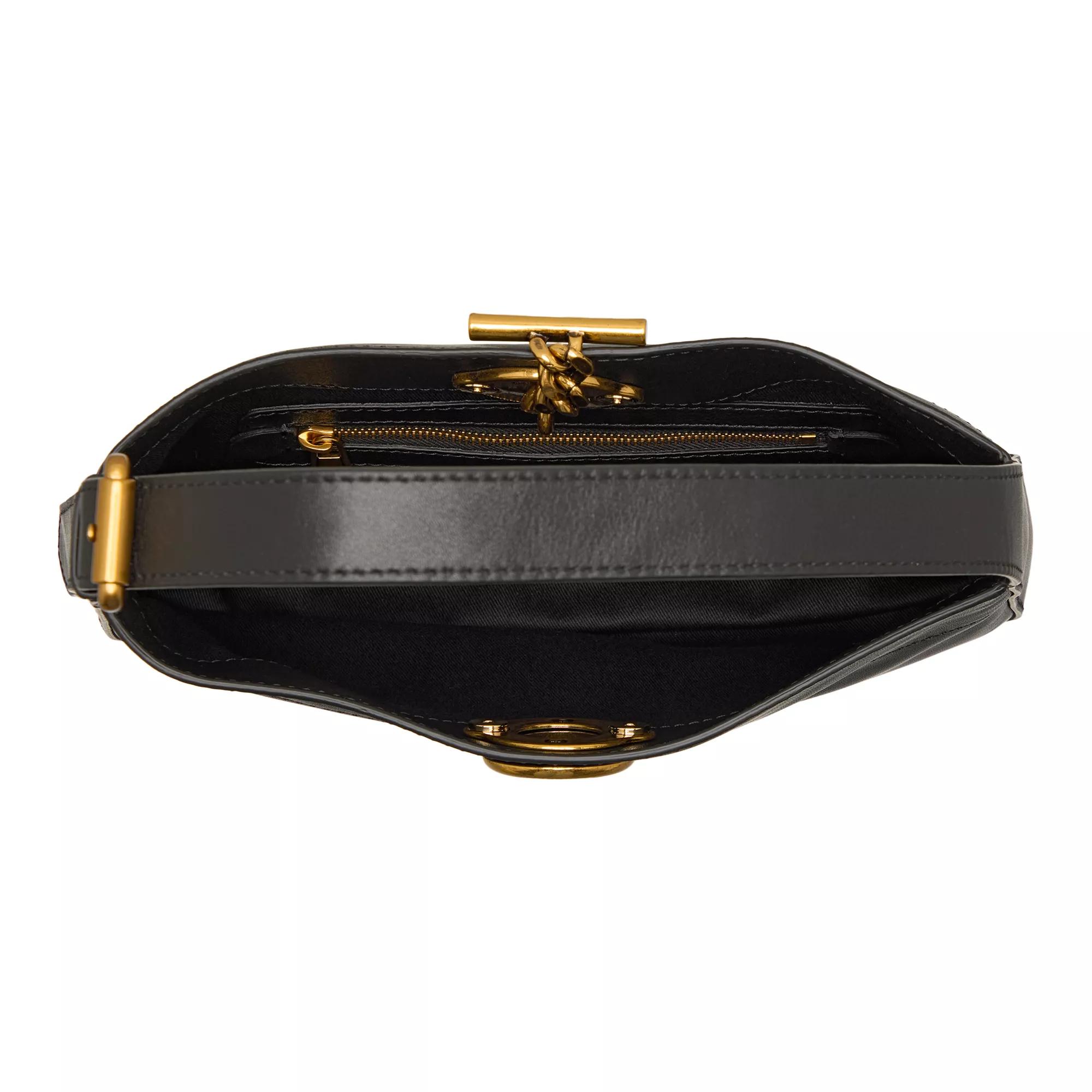 Moschino Pochettes Metal Toggle Shoulder Bag in zwart