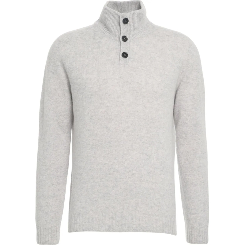 Dondup  Cashmere sweater with stand-up collar grau