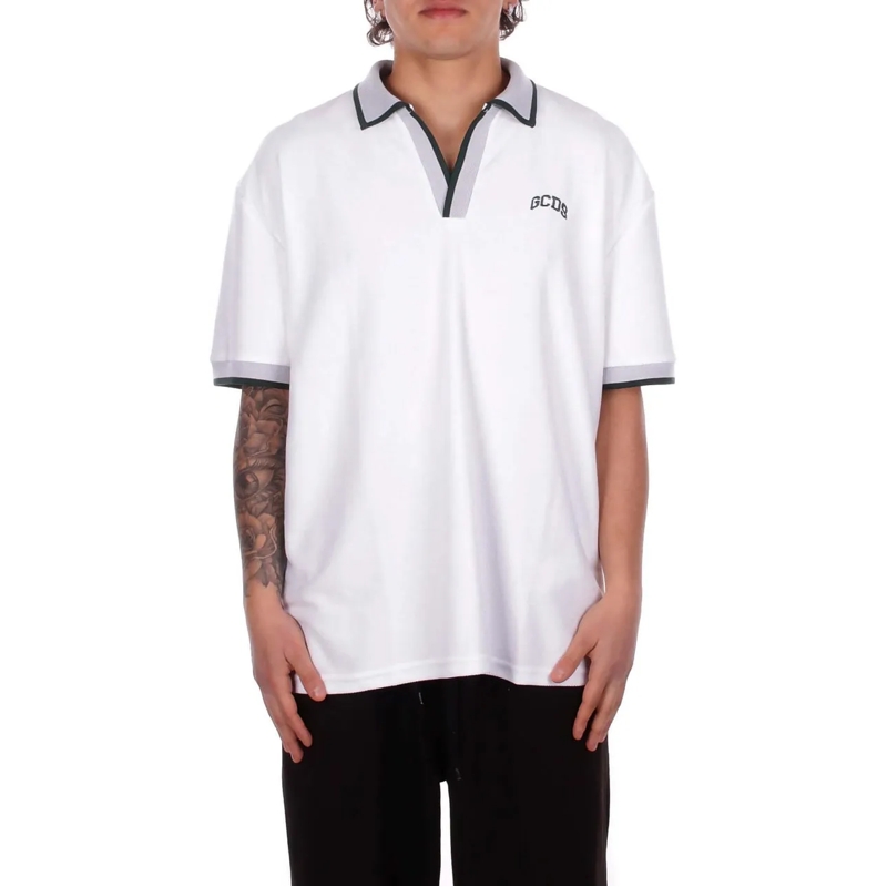 Gcds Poloshirt T-Shirts And Polos White Green weiß