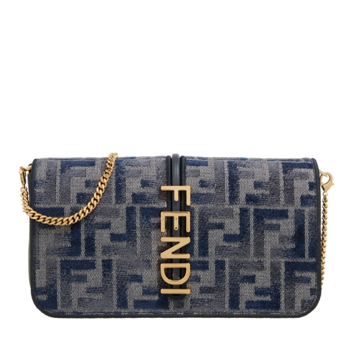 Fendi Wallet On A Chain Wallet On Chain Ciniglia Dark Blue