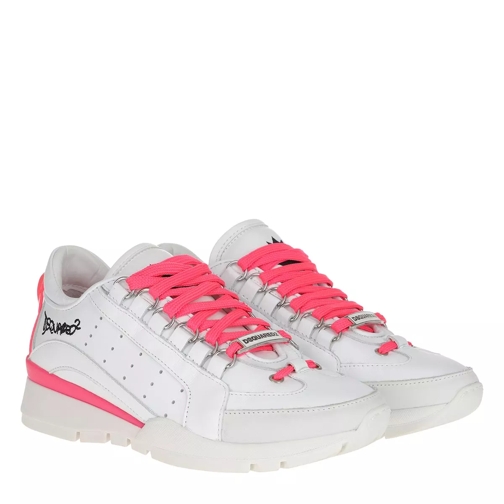 Dsquared2 551 Lace-Up Sneaker White/Pink lage-top sneaker