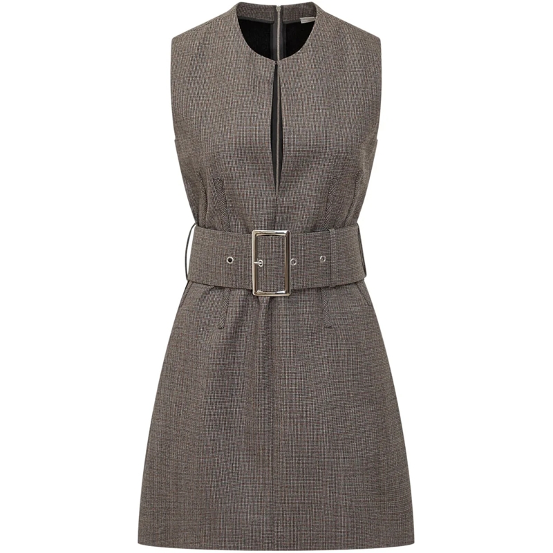 Stella McCartney Mini-robe Abito con Cintura taupe