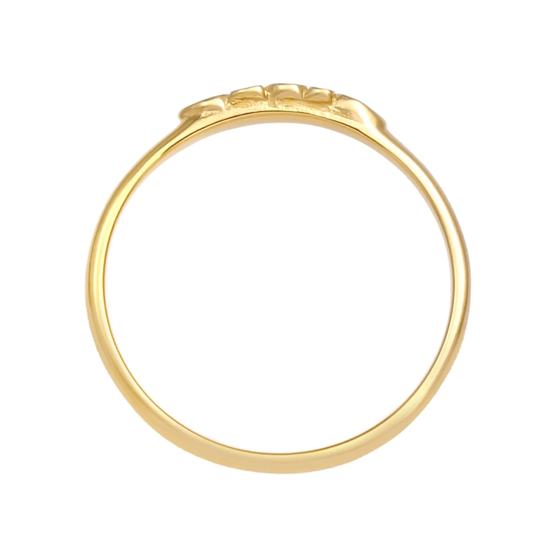 Elli Ring Ring Organic Natural Struktur 375 Gelbgold gold(Image 3)