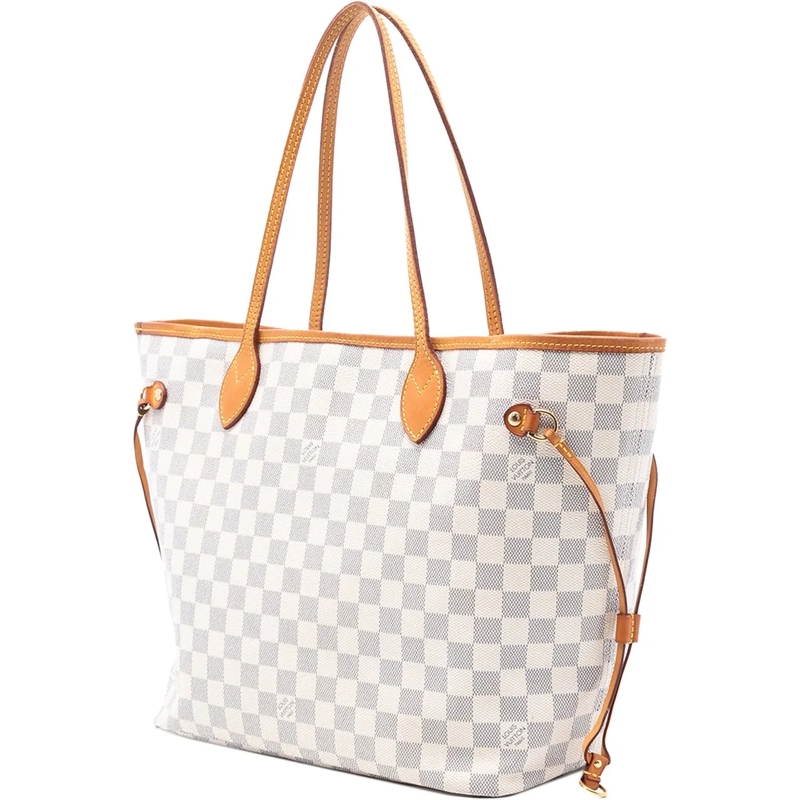 Louis Vuitton Shopper Damier Azur Neverfull MM weiß